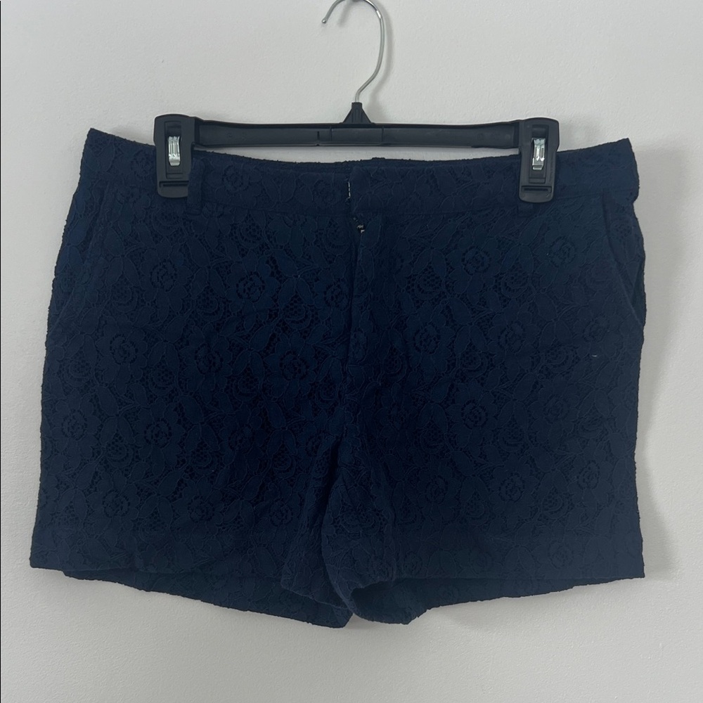 Navy Lace Women Shorts